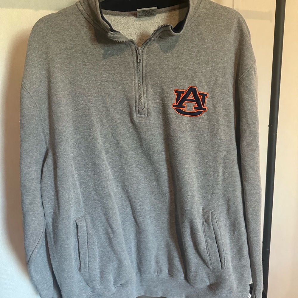Gray Auburn Quarter-Zip Sweatshirt